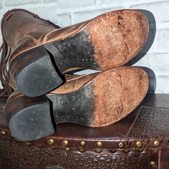 FreeBird Vntg GRANY Old Style Victorian Lace Boots size 8 - Picture 15 of 16